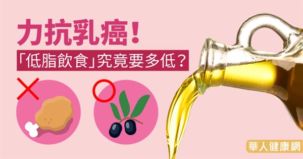 力抗乳癌！「低脂飲食」究竟要多低？