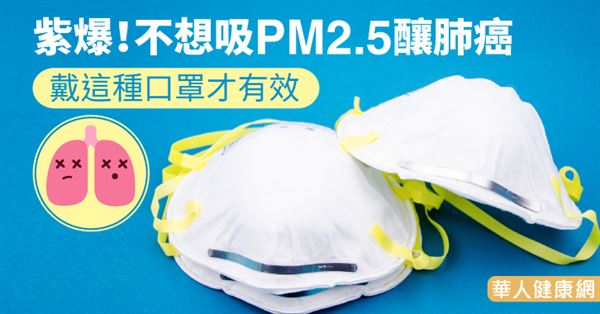 紫爆！不想吸PM2.5釀肺癌　戴這種口罩才有效