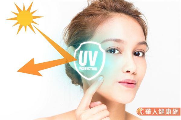 為了避免紫外線對肌膚無形的傷害，防曬做足很重要，其中要特別注意UVA和UVB的抵禦和隔離。