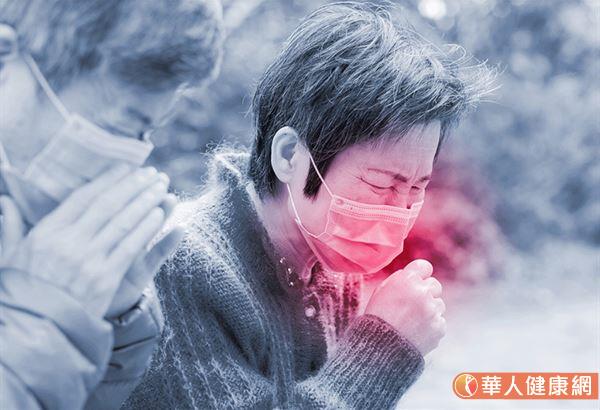 「菜瓜布肺」主要症狀包括：久咳不癒無痰、一動就喘、呼吸困難。