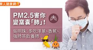 PM2.5害你變窩囊「肺」！吳明珠：多吃洋蔥、香蕉、強肺茶飲養肺