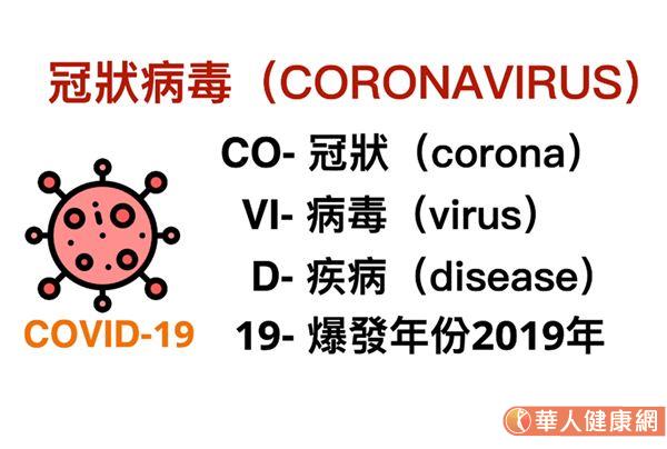 冠狀病毒COVID-19字母是來自於corona（皇冠或花環）、virus（病毒）和disease（疾病），以及發現的時間為2019年。（動畫影音／洪辰竺、配音字幕／宋美瑤）