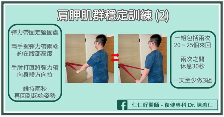 肩胛肌群穩定訓練(2)（圖片提供／台灣復健醫學會）