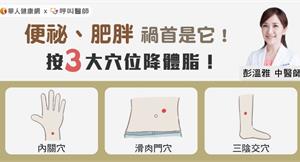 便祕、肥胖禍首是它！按3大穴位降體脂！彭溫雅：喝「這茶飲」消脂一級棒