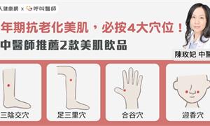 更年期抗老化美肌，必按4大穴位！女中醫師推薦2款美肌飲品