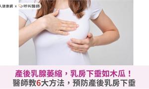 產後乳腺萎縮，乳房下垂如木瓜！醫師教6大方法，預防產後乳房下垂