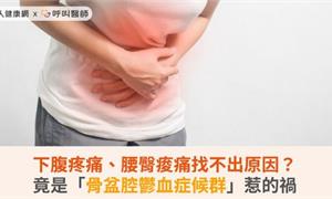 下腹疼痛、腰臀痠痛找不出原因？竟是「骨盆腔鬱血症候群」惹的禍