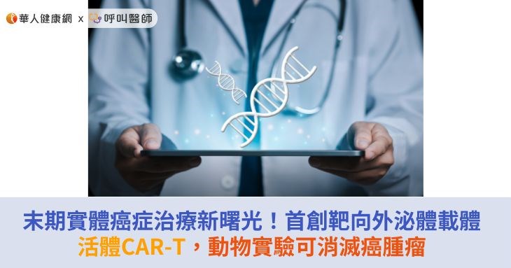 末期實體癌症治療新曙光!首創靶向外泌體載體活體CAR-T,動物實驗可消滅癌腫瘤