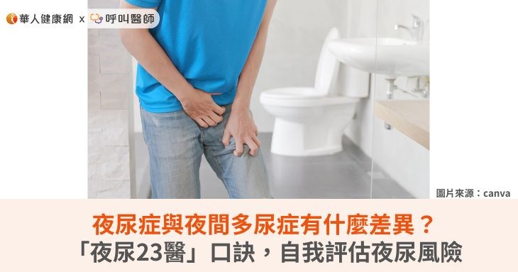 夜尿症與夜間多尿症有什麼差異?「夜尿23醫」口訣,自我評估夜尿風險