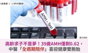 高齡求子不是夢！39歲AMH僅剩0.62，中醫「全週期陪伴」喜迎健康雙胞胎