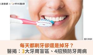 每天都刷牙卻還是掉牙?醫揭:3大牙周盲區、4招預防牙周病